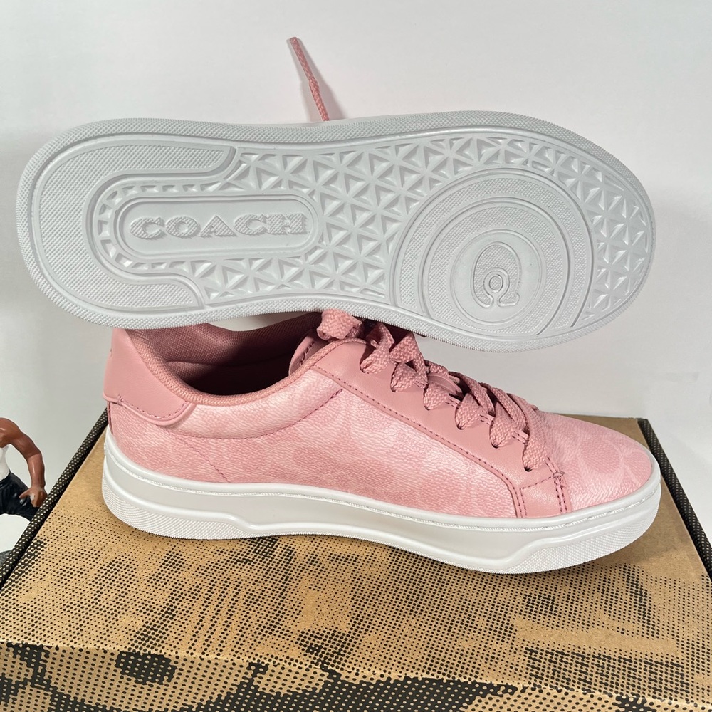 Coach High Line Sneaker Woman's Signature Canvas Powder Pink NWT - Picture 5 of 8